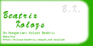 beatrix kolozs business card